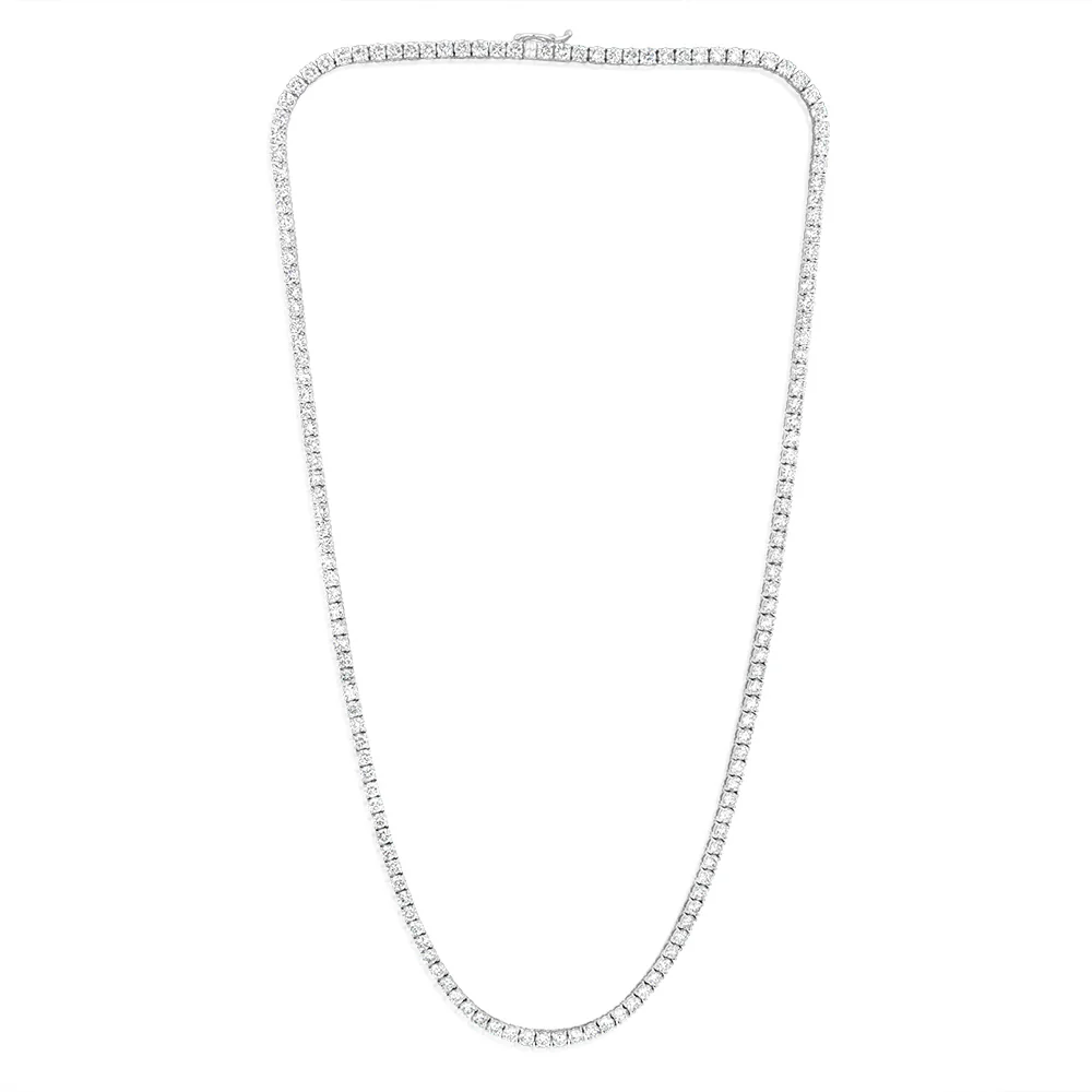 Luminesce Lab Grown 12 Carats Diamond Tennis Necklace in 9ct White Gold
