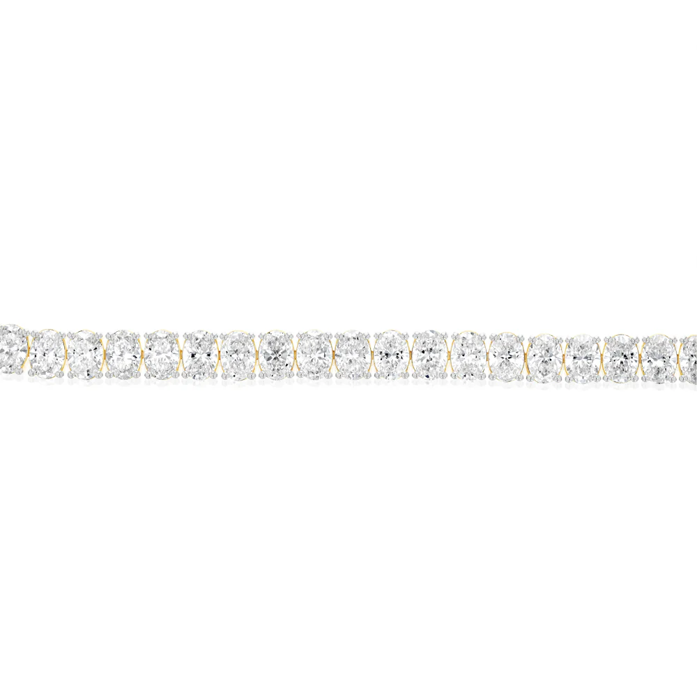 Luminesce Lab Grown 14 Carats Diamond Tennis Bracelet in 9ct Yellow Gold - Image 3