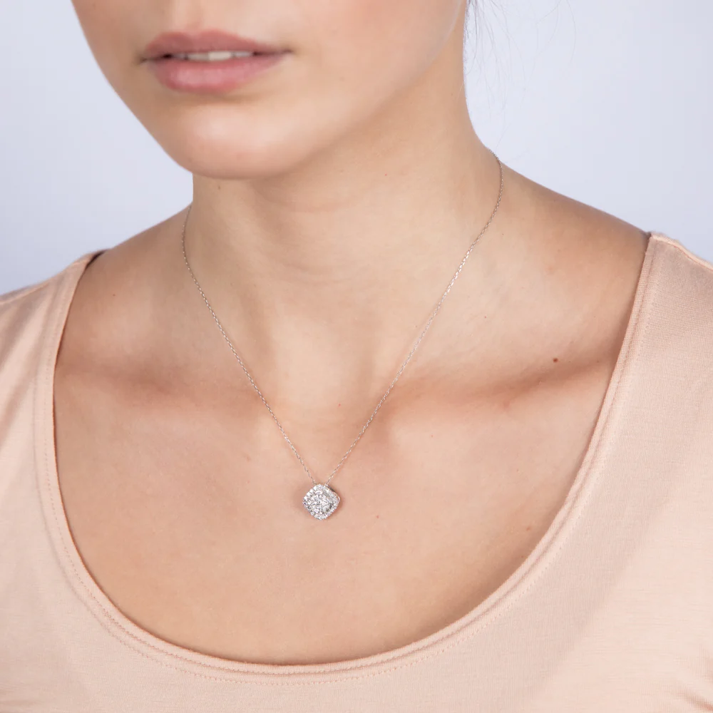 Luminesce Lab Grown 14ct White Gold 3/4 Carat Diamond Pendant With 40+5cm Chain - Image 2