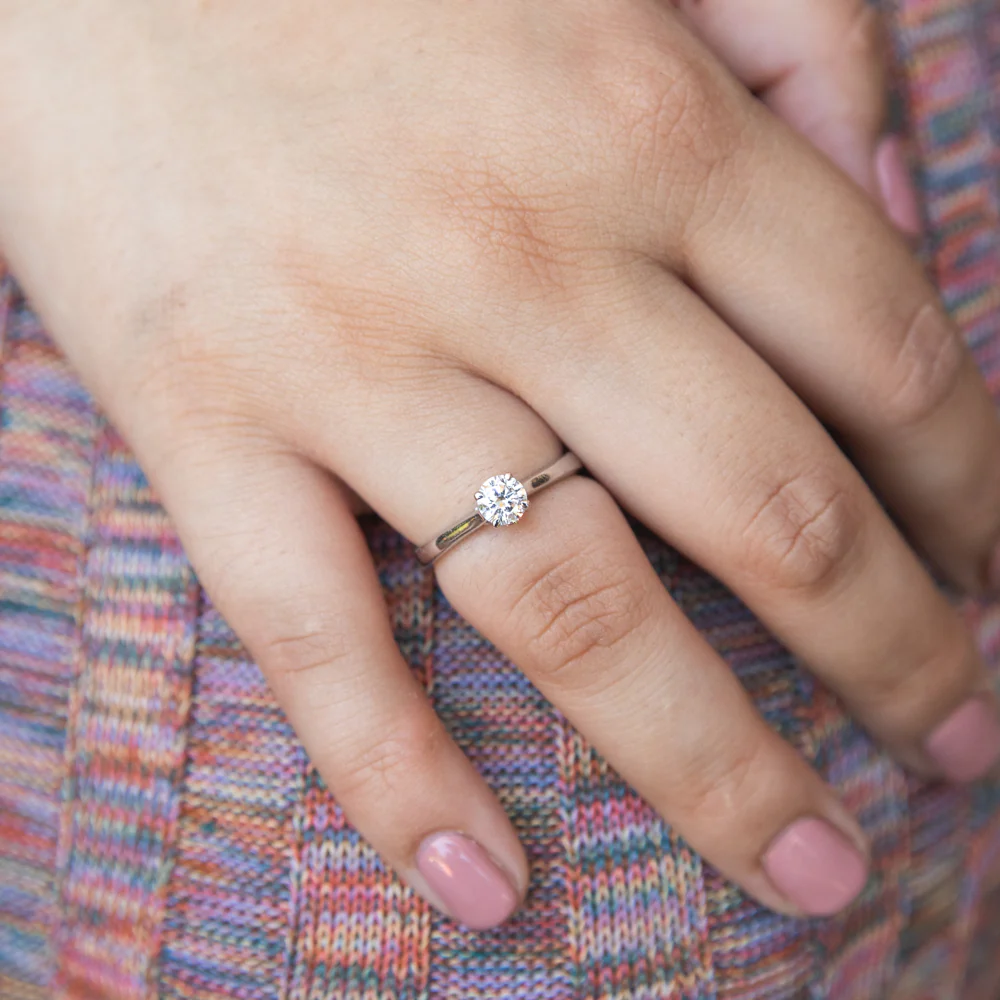 Luminesce Lab Grown 18ct White Gold 1/2 Carat Diamond Solitaire Engagment Ring - Image 3