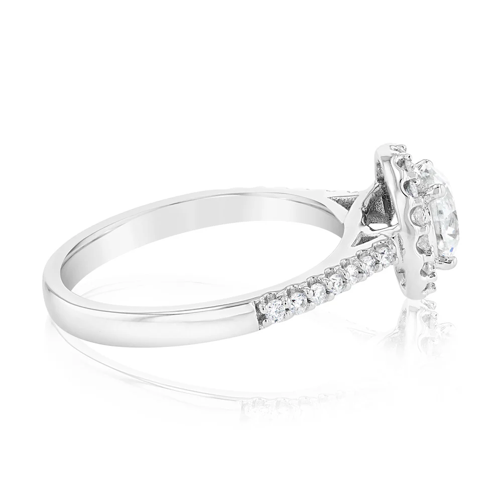 Luminesce Lab Grown 18ct White Gold 1.3 Carat Diamond Brilliant Ring - Image 2