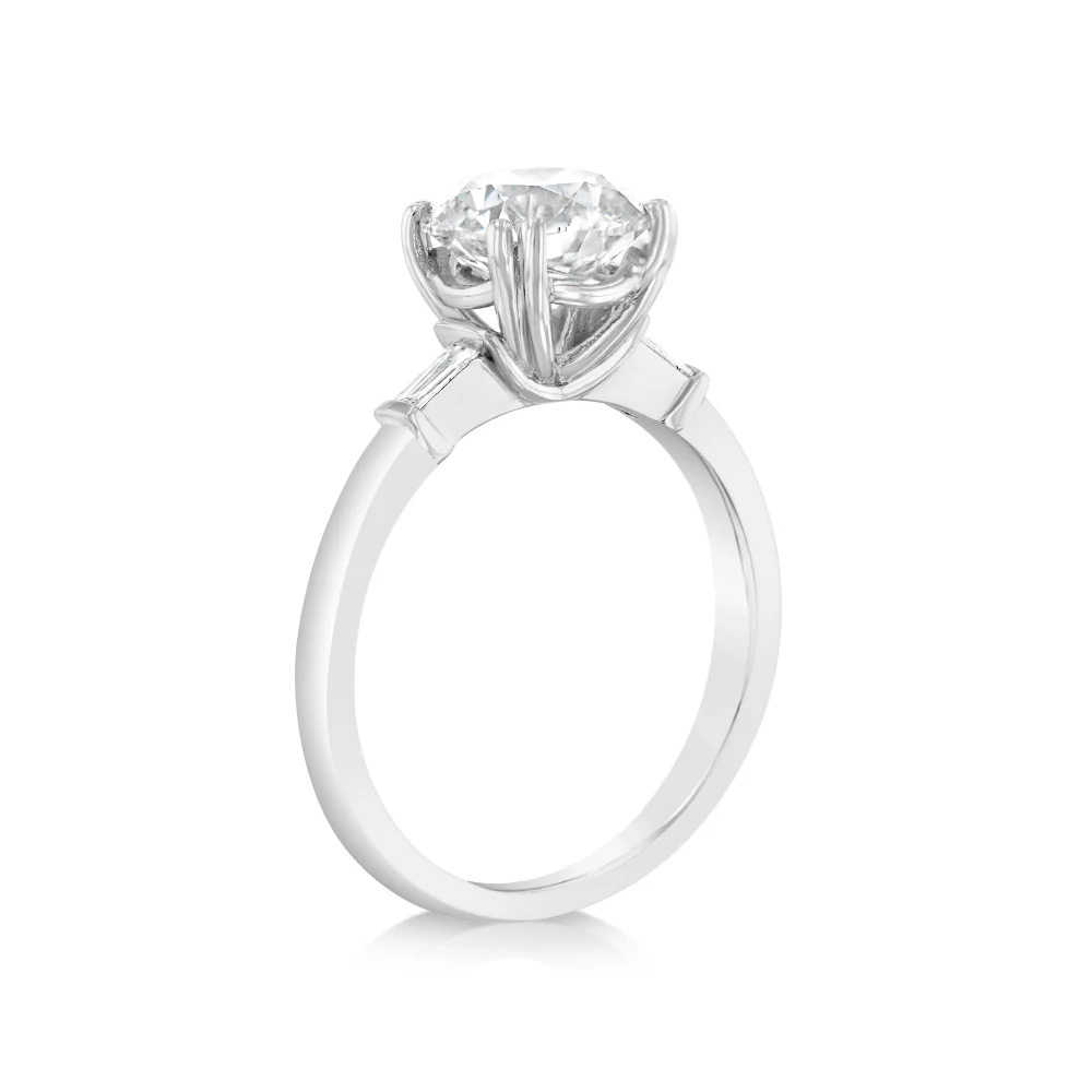 Luminesce Lab Grown 18ct White Gold 2 Carat Certified Diamond Solitaire Ring - Image 3