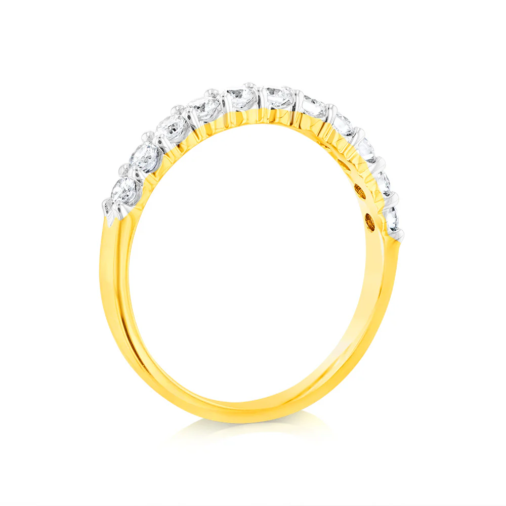 Luminesce Lab Grown 18ct Yellow Gold 1/2 Carat Diamond Eternity Ring - Image 3