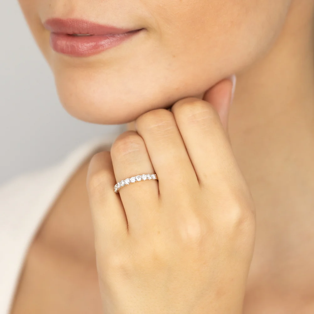 Luminesce Lab Grown 18ct Yellow Gold 1/2 Carat Diamond Eternity Ring - Image 4