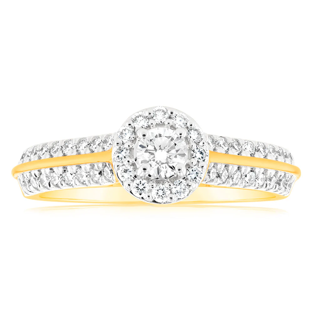 Luminesce Lab Grown 18ct Yellow Gold 1/2 Carat Diamond Ring