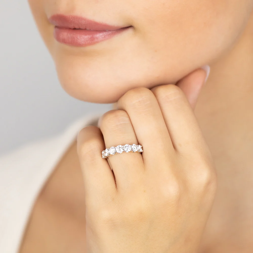 Luminesce Lab Grown 18ct Yellow Gold 1.50 Carat Diamond Eternity Ring - Image 4