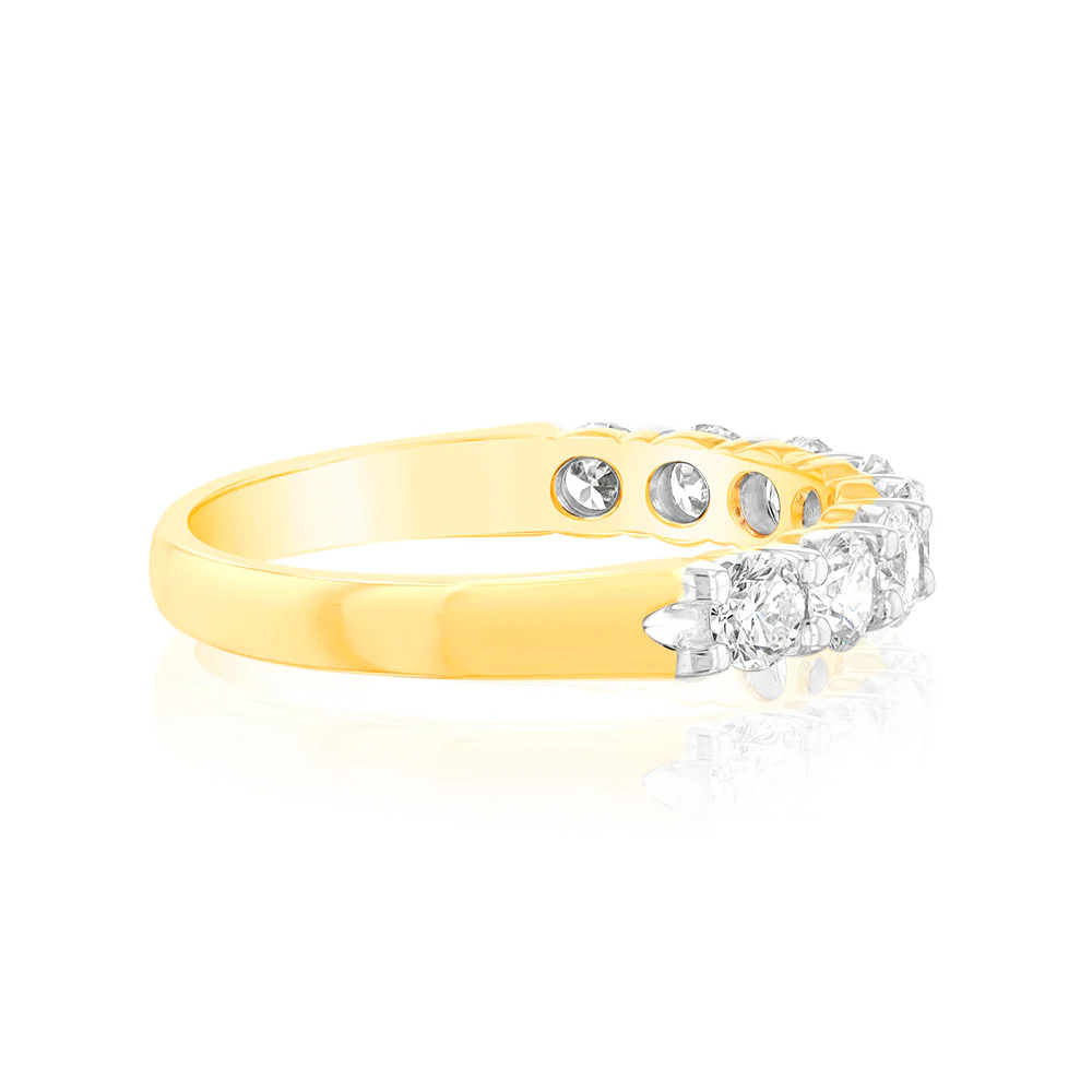 Luminesce Lab Grown 18ct Yellow Gold 1 Carat Diamond Eternity Ring - Image 2