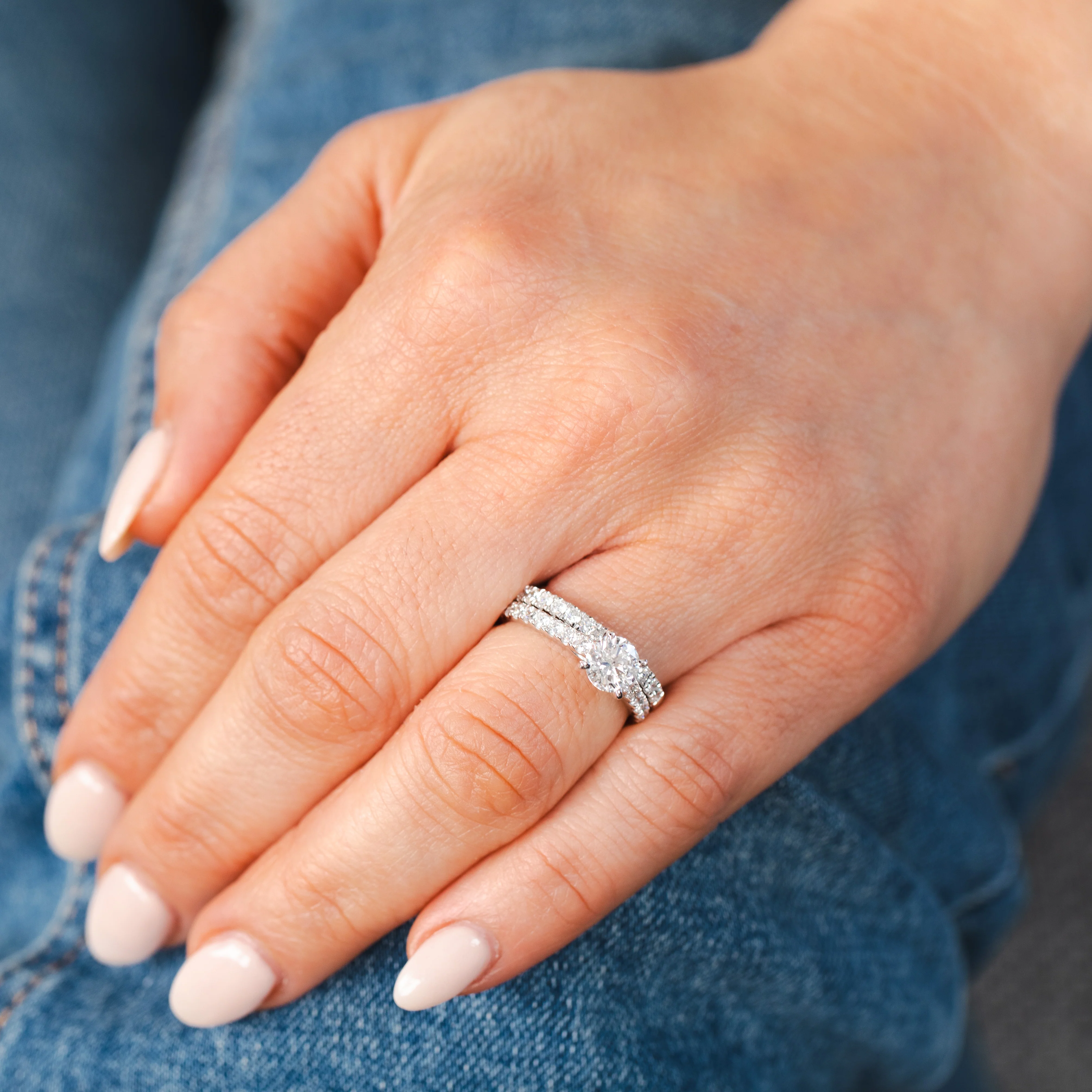 Luminesce Lab Grown 1Ct Diamond Bridal Set in 14ct White Gold - Image 3