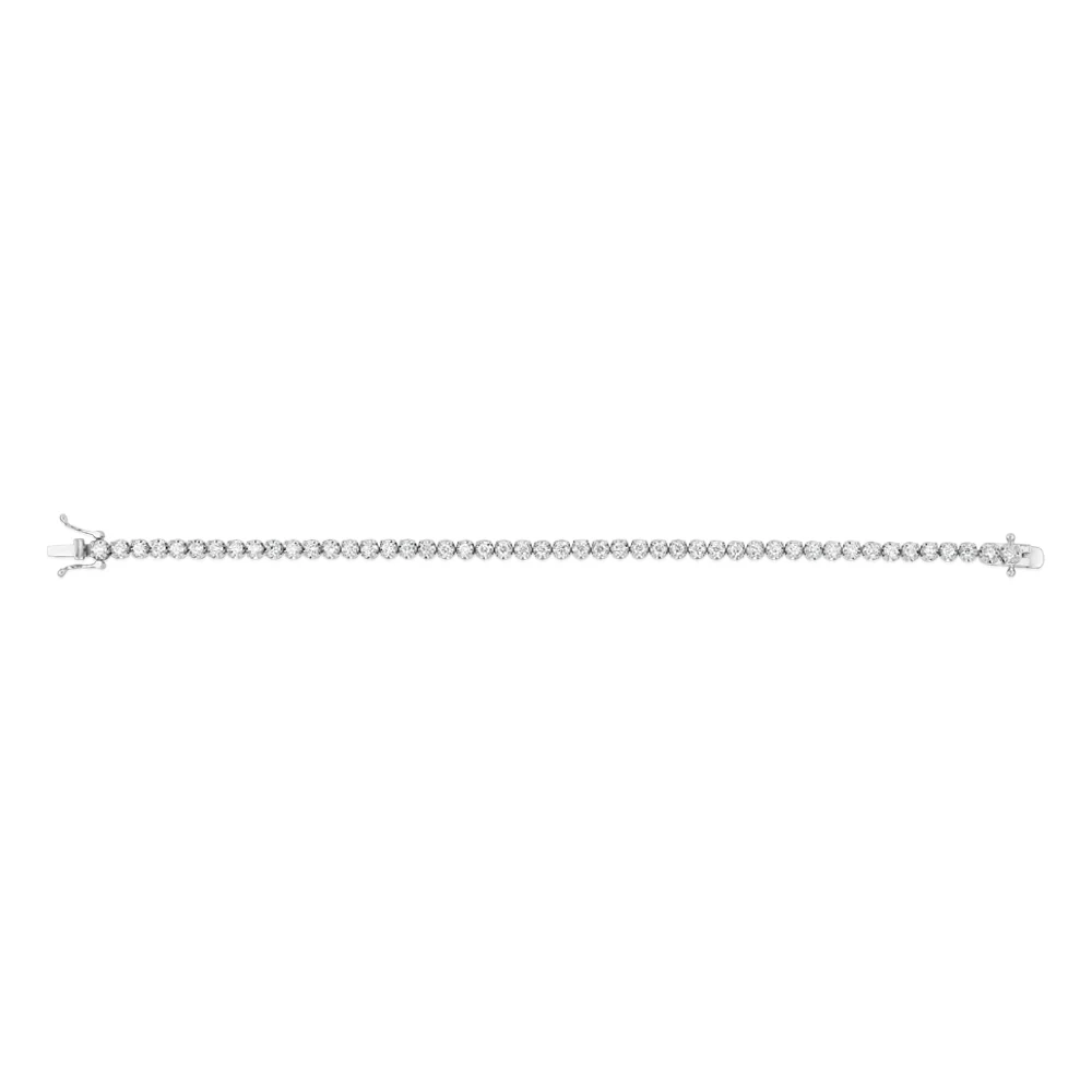Luminesce Lab Grown 2.00 Carat Diamond Tennis Bracelet in Sterling Silver - Image 2