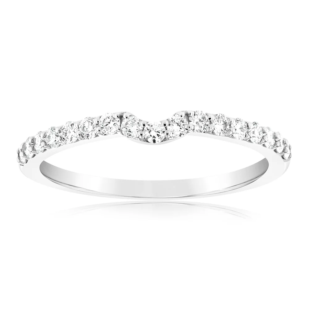 Luminesce Lab Grown 2/5 Carat Diamond Eternity Curve in 18ct White Gold