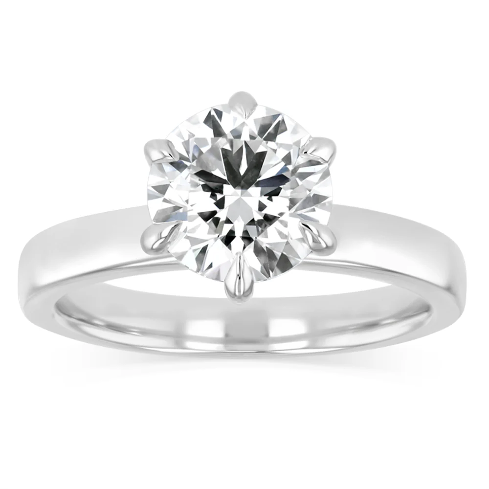 Luminesce Lab Grown 2 Carat Diamond Solitaire Ring in Platinum