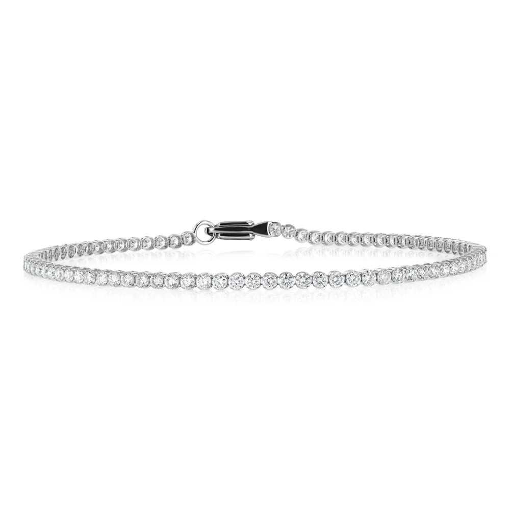 Luminesce Lab Grown 2 Carat Diamond Tennis Bracelet in 10ct White Gold