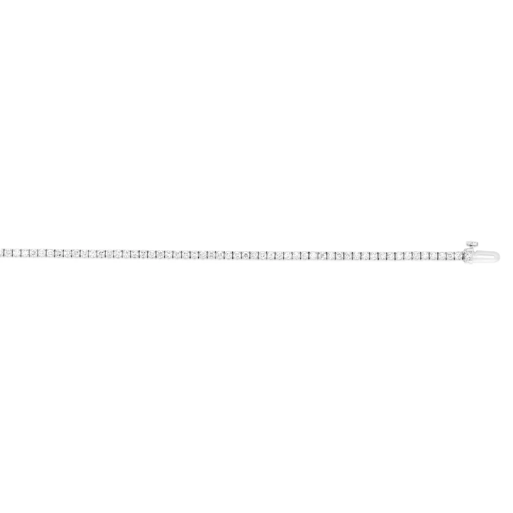 Luminesce Lab Grown 2 Carat Diamond Tennis Bracelet in 9ct White Gold - Image 2
