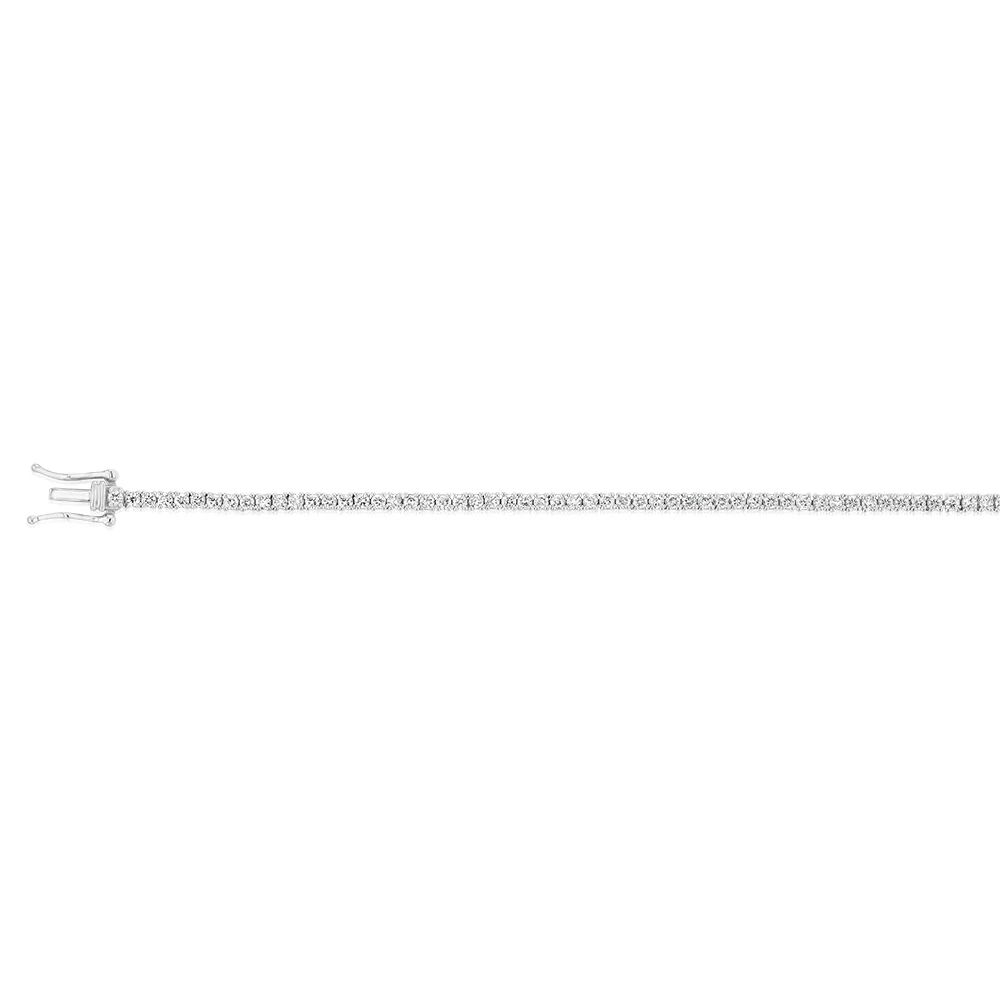 Luminesce Lab Grown 2 Carat Diamond Tennis Bracelet in Sterling Silver - Image 2