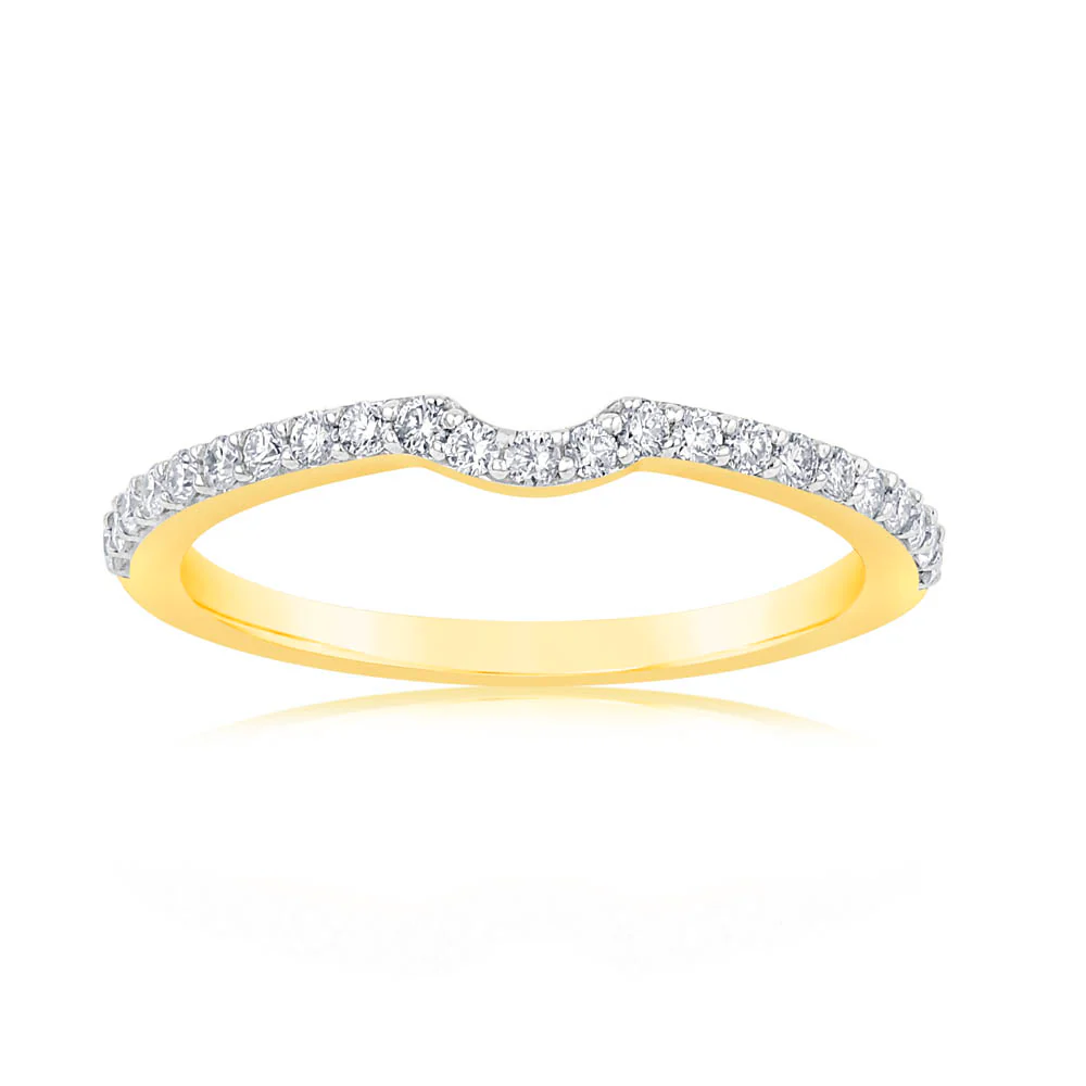 Luminesce Lab Grown 20pt Diamond Eternity Curve in 18ct Yellow Gold