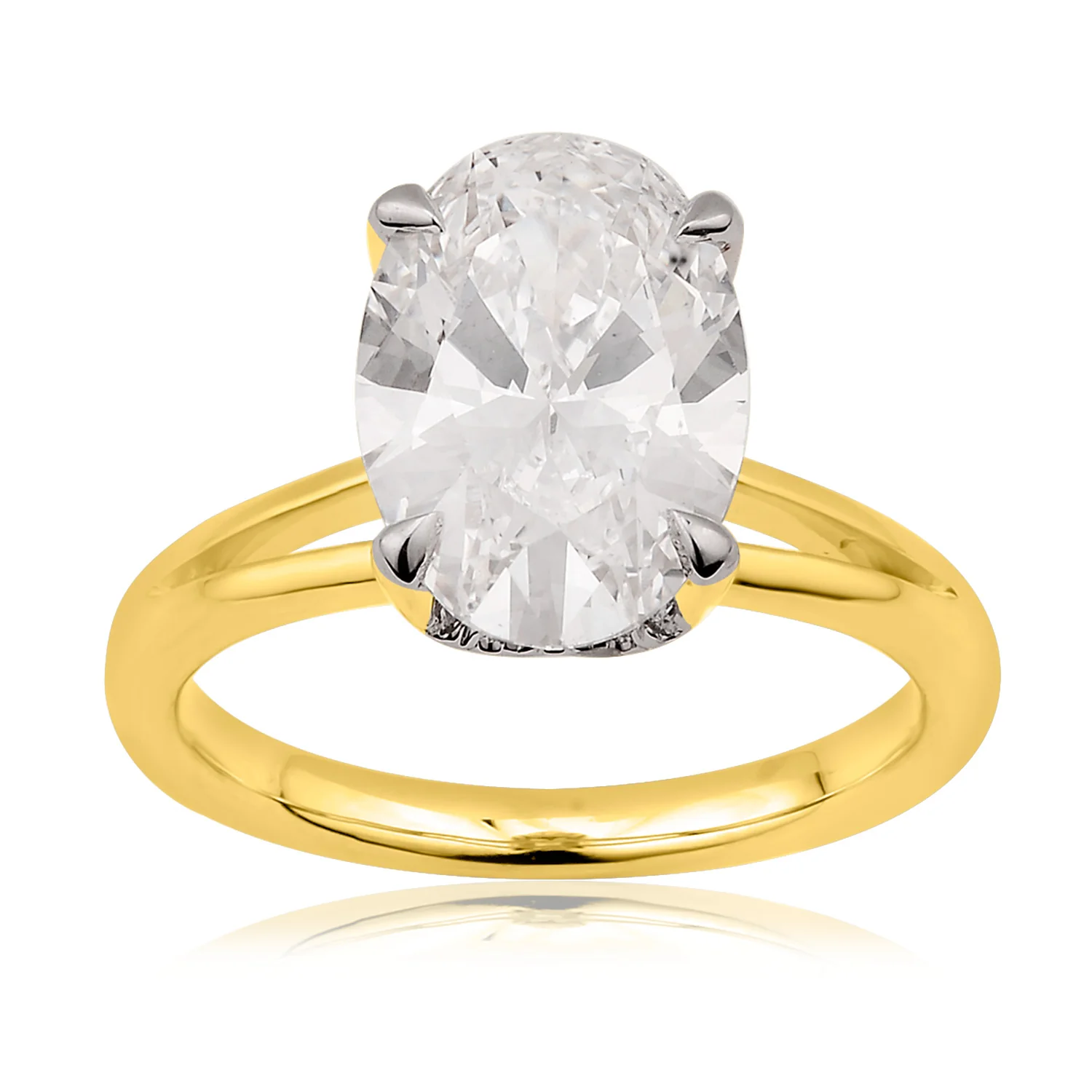 Luminesce Lab Grown 3.18 Carat Diamond Ring in 9ct Yellow Gold