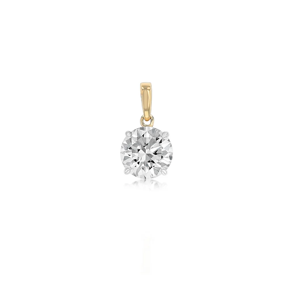 Luminesce Lab Grown 3/4 Carat Diamond Solitaire Pendant in 9ct Yellow Gold - Image 2