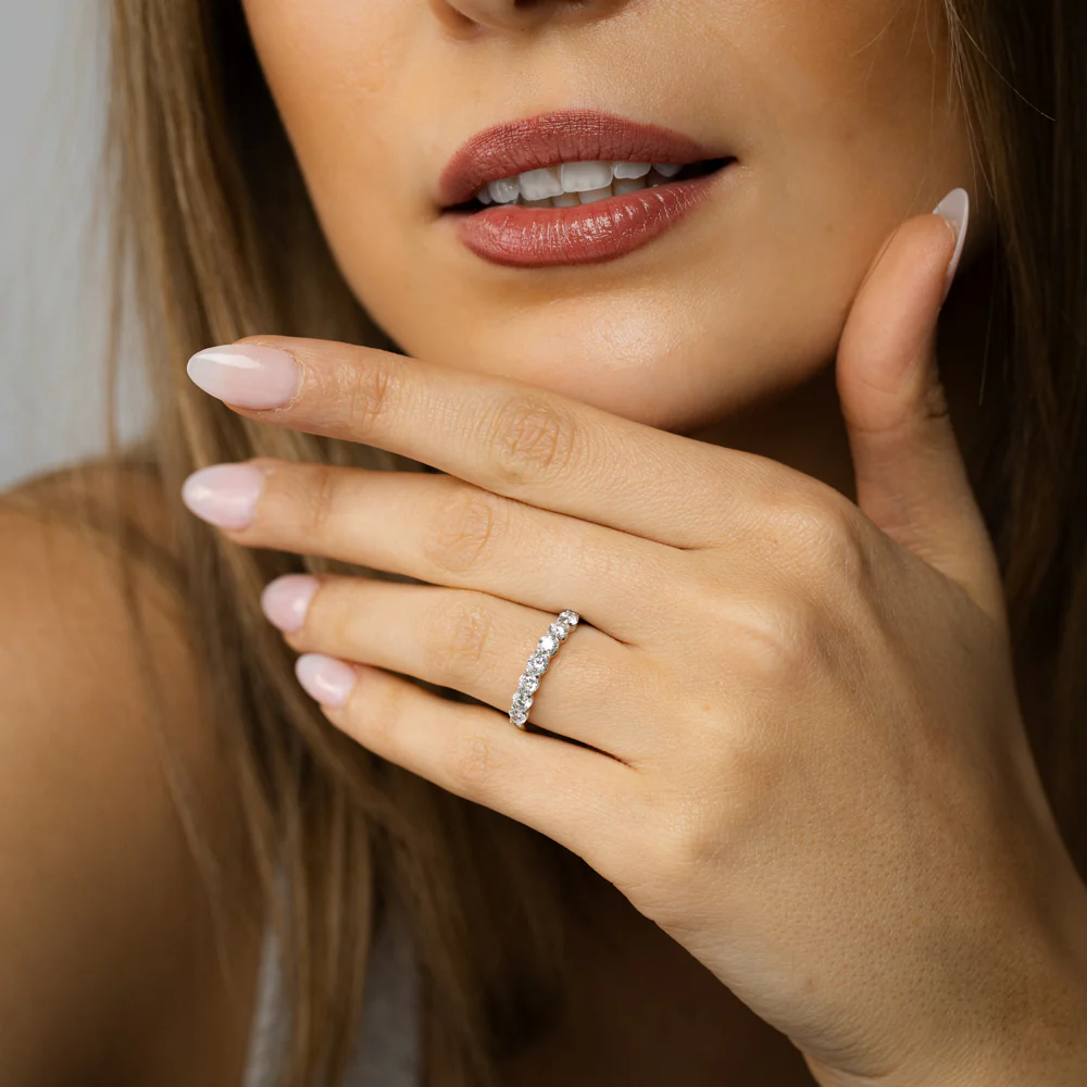 Luminesce Lab Grown 3/4 Carat Eternity Ring in Sterling Silver - Image 3