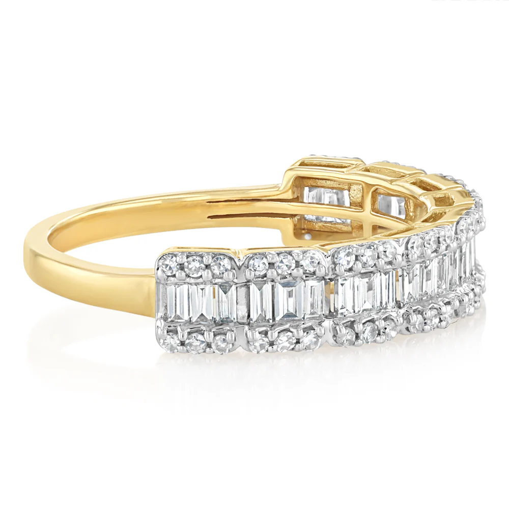 Luminesce Lab Grown 3/4 Carat Ring in Gold Plated Sterling Silver - Image 2