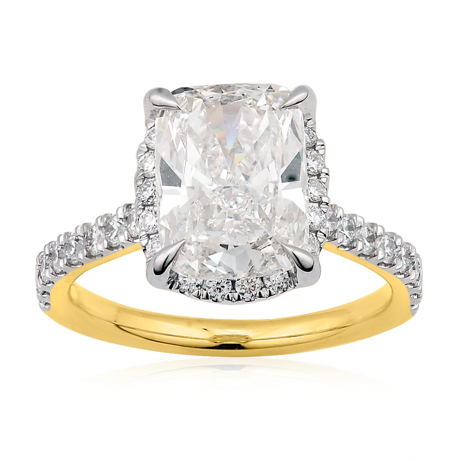 Luminesce Lab Grown 3 Carat Diamond Ring in 9ct Yellow Gold