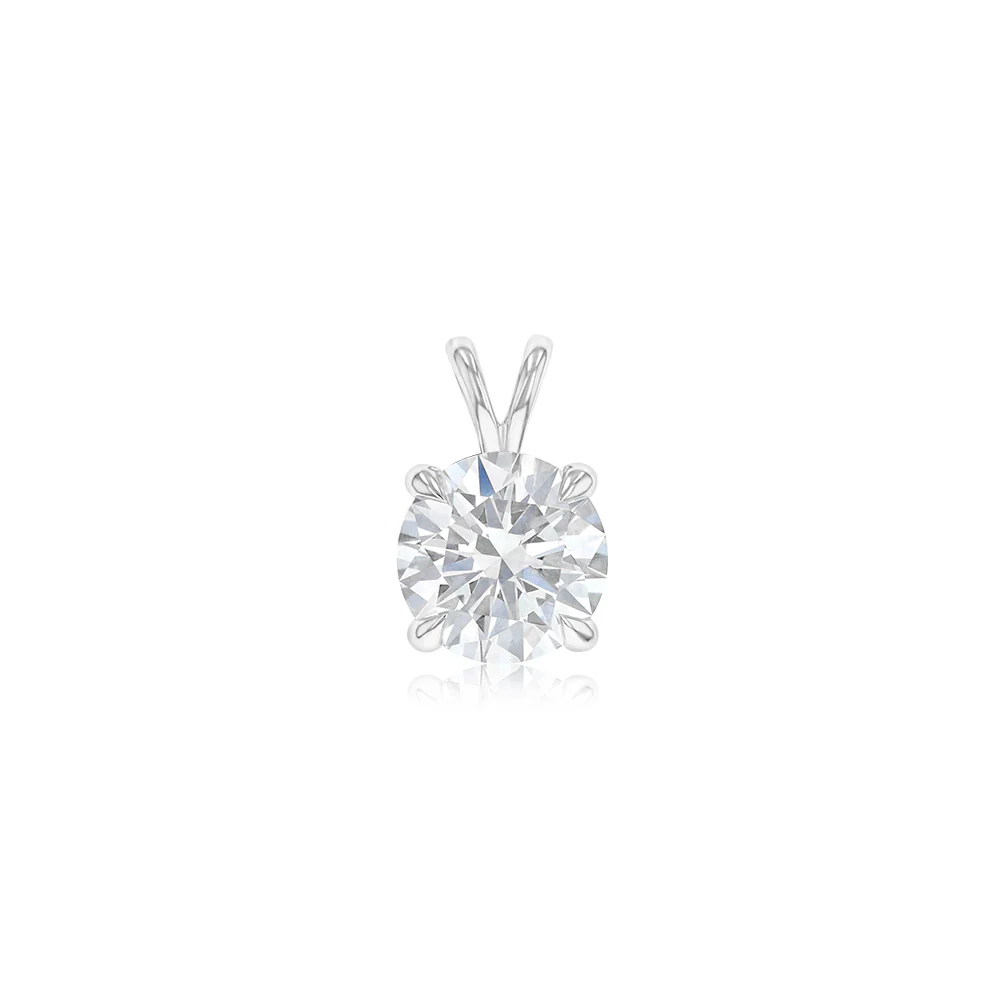 Luminesce Lab Grown 3 Carat Diamond Solitaire Pendant in 9ct White Gold - Image 2