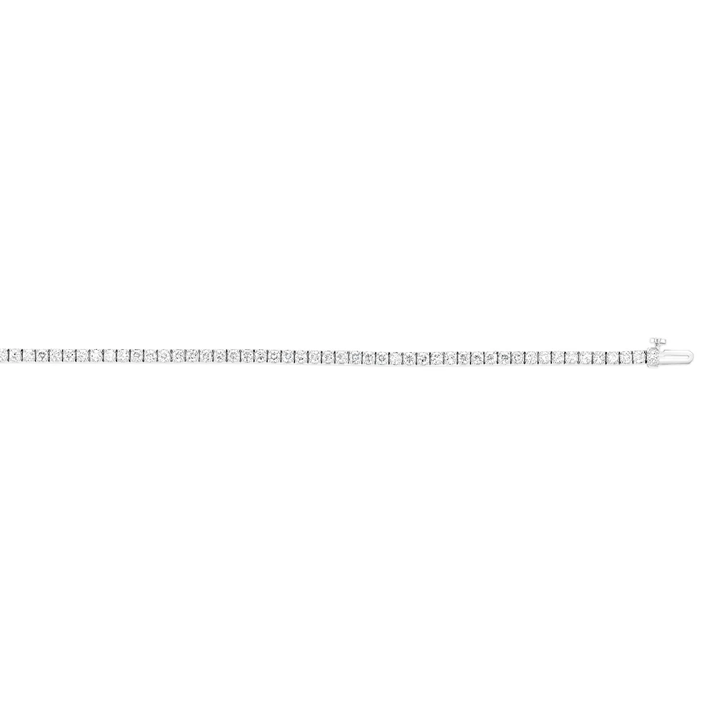 Luminesce Lab Grown 3 Carat Diamond Tennis Bracelet in 9ct White Gold - Image 2