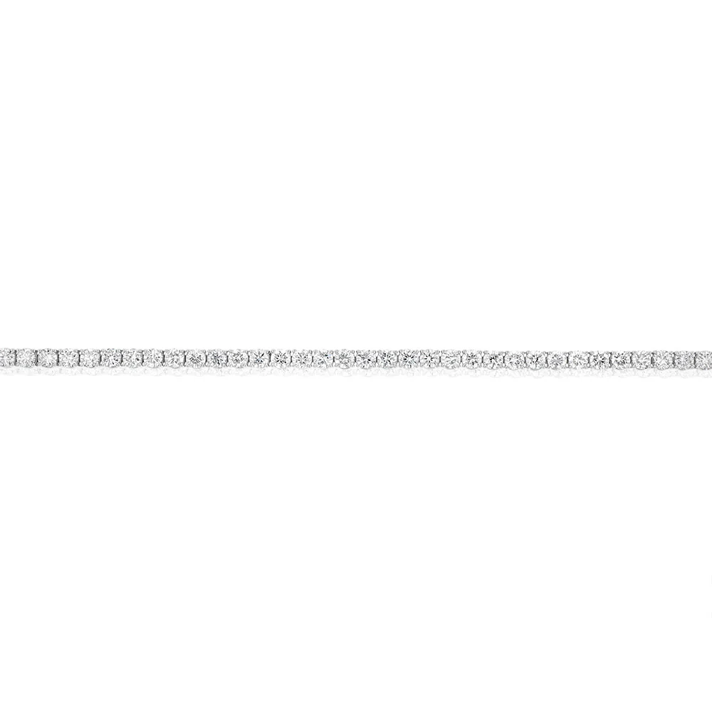 Luminesce Lab Grown 3 Carat Diamond Tennis Bracelet in 9ct White Gold - Image 2