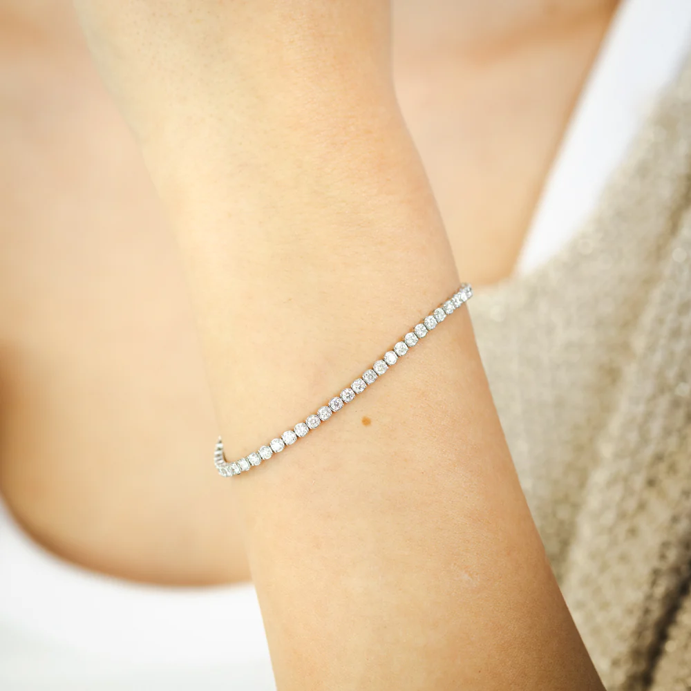 Luminesce Lab Grown 3 Carat Diamond Tennis Bracelet in Platinum - Image 5