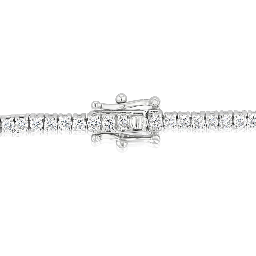Luminesce Lab Grown 3 Carat Diamond Tennis Bracelet in Sterling Silver - Image 4