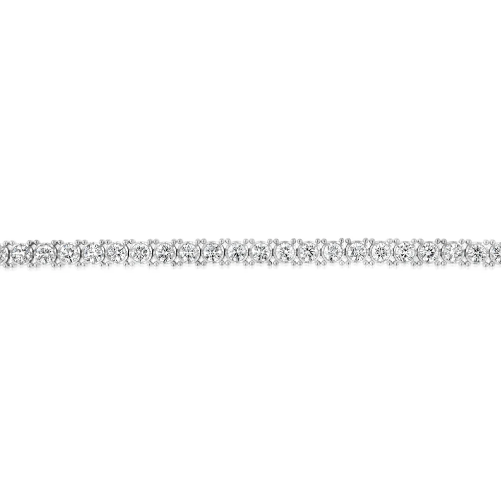 Luminesce Lab Grown 4 Carat Diamond Tennis Bracelet in 9ct White Gold - Image 4