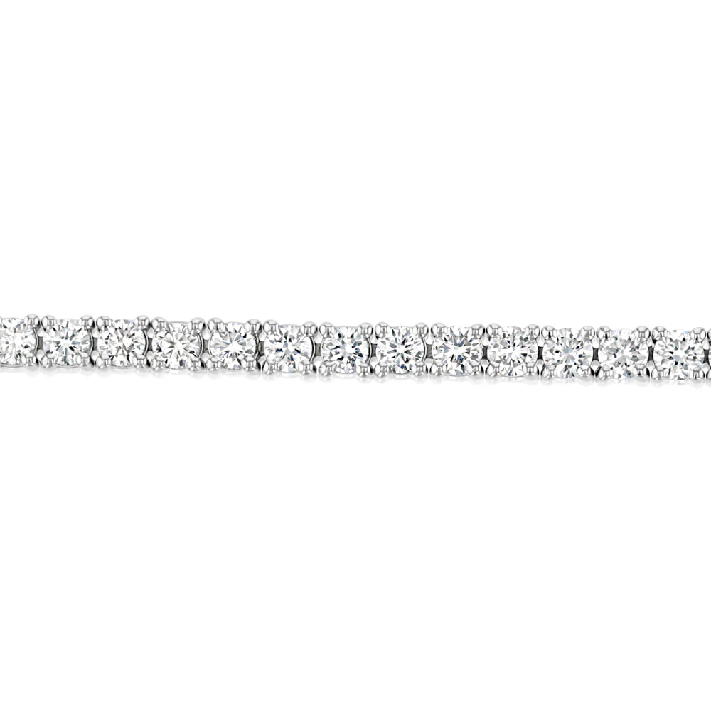 Luminesce Lab Grown 4 Carat Diamond Tennis Bracelet in Sterling Silver - Image 3