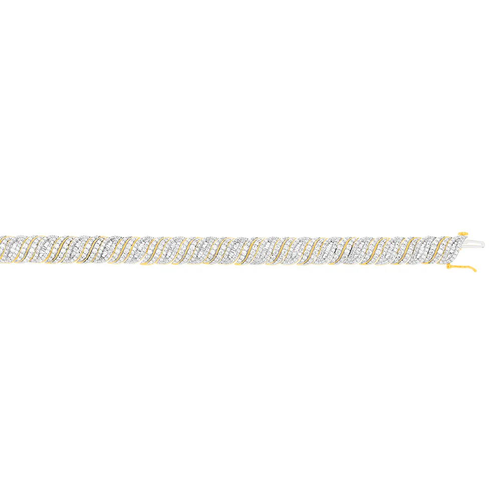 Luminesce Lab Grown 5 Carat Diamond Bracelet in 9ct Yellow Gold - Image 2