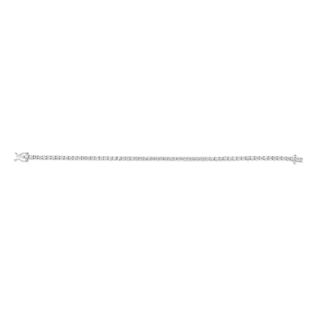 Luminesce Lab Grown 5 Carat Diamond Tennis Bracelet in 9ct White Gold - Image 2