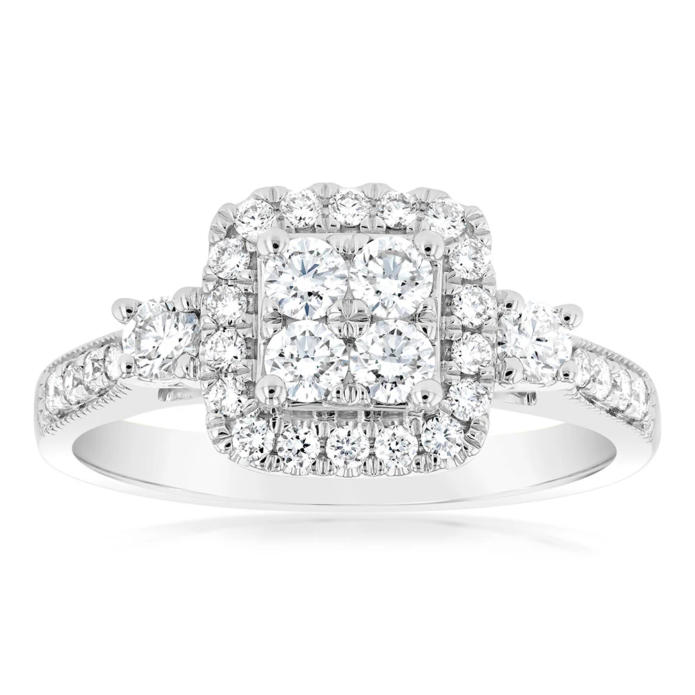 Luminesce Lab Grown 9ct White Gold 0.65 Carat Diamond Ring
