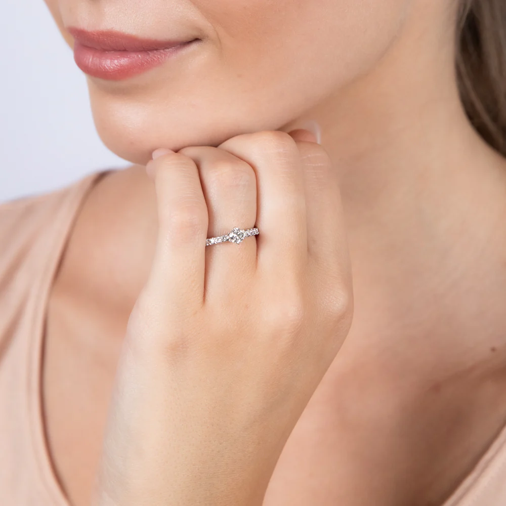 Luminesce Lab Grown 9ct White Gold 1/2 Carat Diamond Ring - Image 4