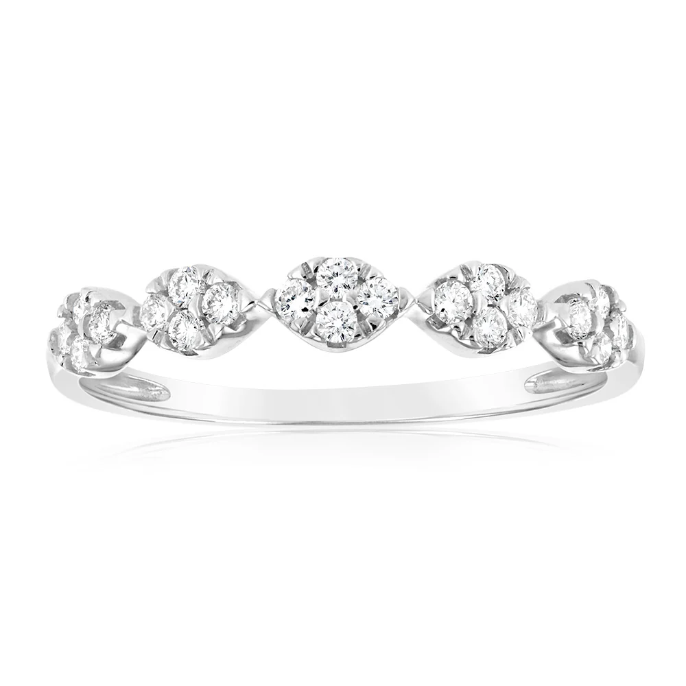 Luminesce Lab Grown 9ct White Gold 1/4 Carat Diamond Dress Ring
