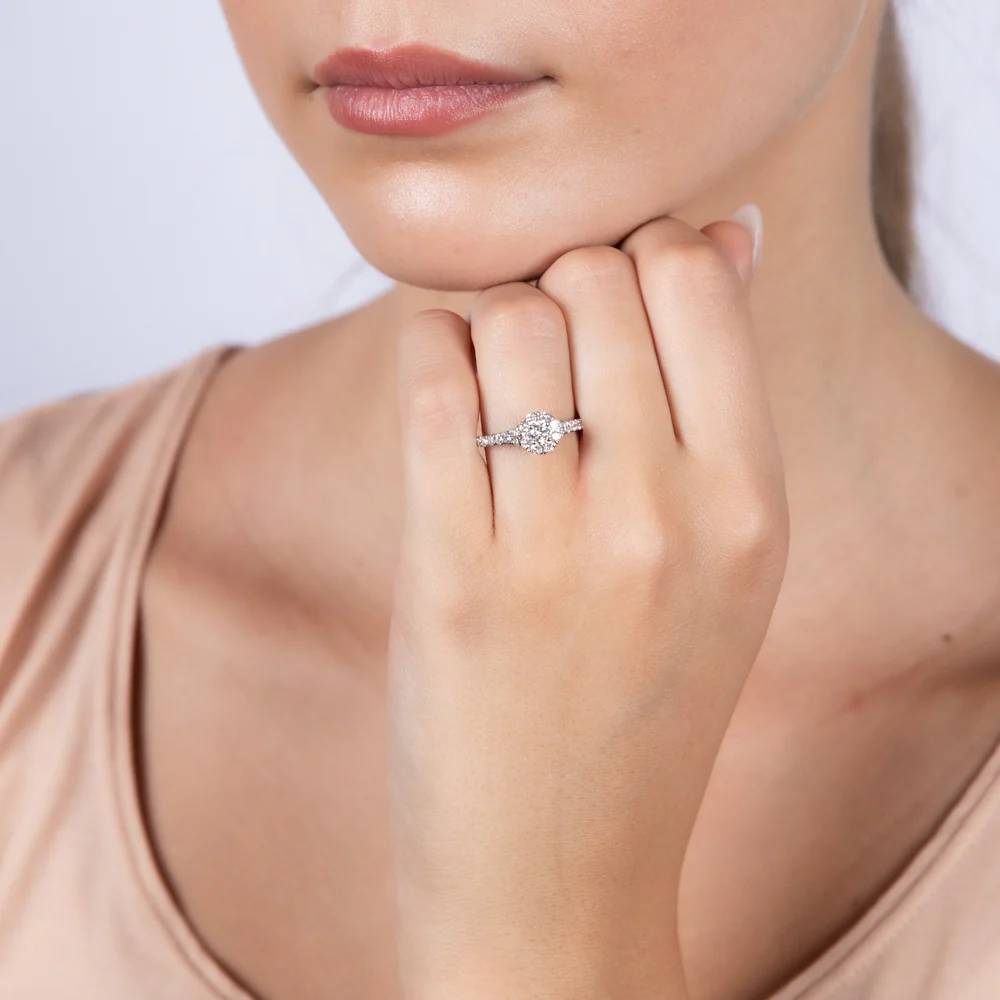 Luminesce Lab Grown 9ct White Gold 3/4 Carat Diamond Ring - Image 4