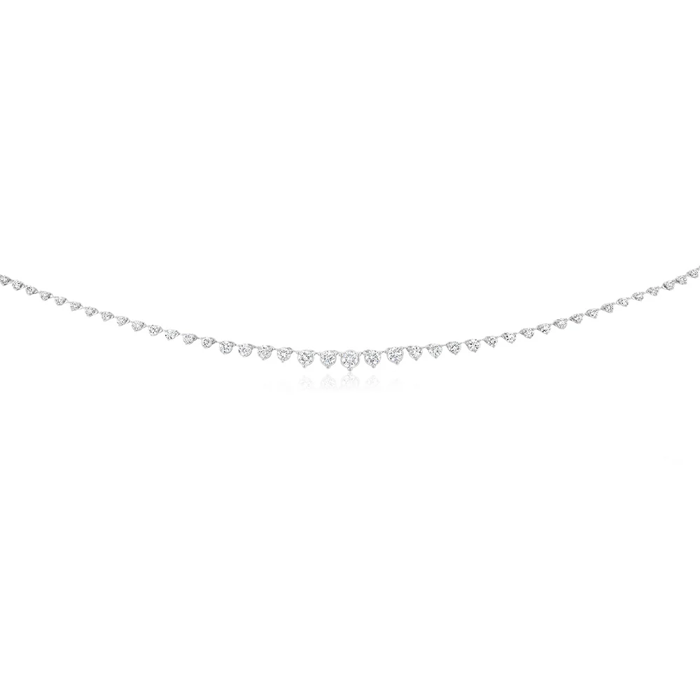 Luminesce Lab Grown 9ct White Gold 3 Carat Diamond Necklace - Image 2