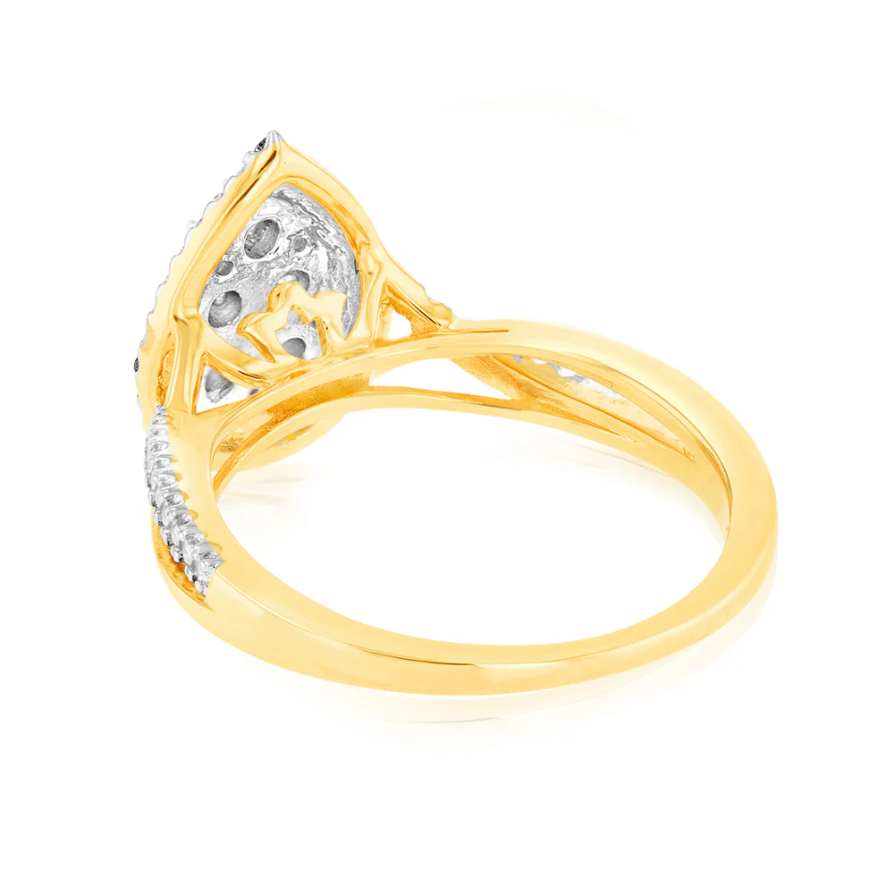 Luminesce Lab Grown 9ct Yellow Gold 1/10 Carat Diamond Ring - Image 3