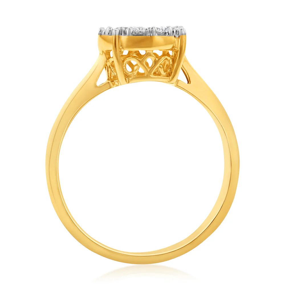 Luminesce Lab Grown 9ct Yellow Gold 1/2 Carat Diamond Ring - Image 2