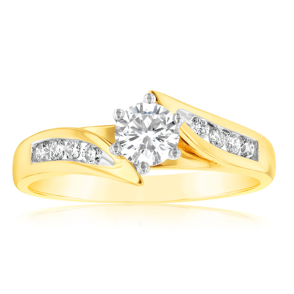 Luminesce Lab Grown 9ct Yellow Gold 1/2 Carat Diamond Ring