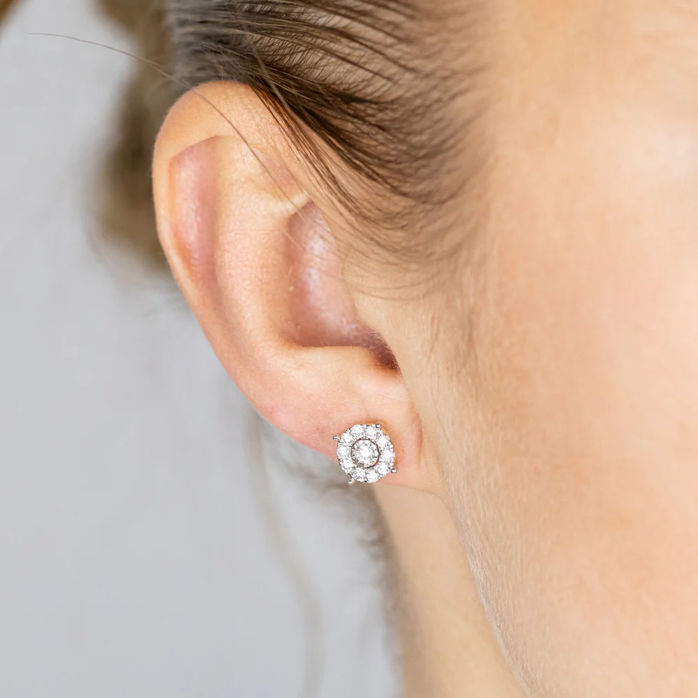 Luminesce Lab Grown 9ct Yellow Gold 1/2 Carat Diamond Stud Earrings - Image 2