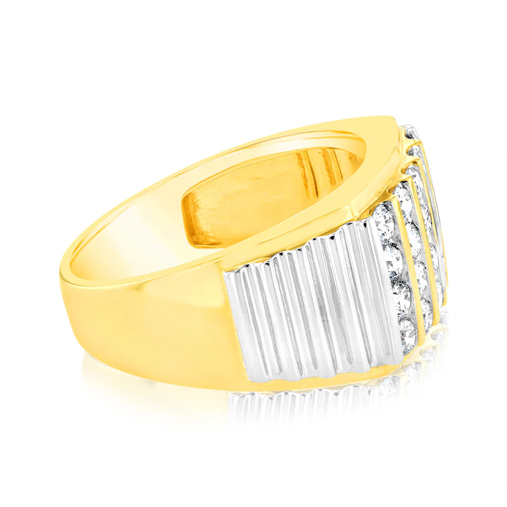 Luminesce Lab Grown 9ct Yellow Gold 1.25 Carat Ring - Image 2