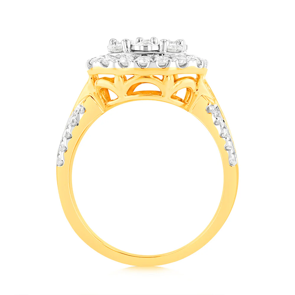 Luminesce Lab Grown 9ct Yellow Gold 1 Carat Diamond Ring - Image 4