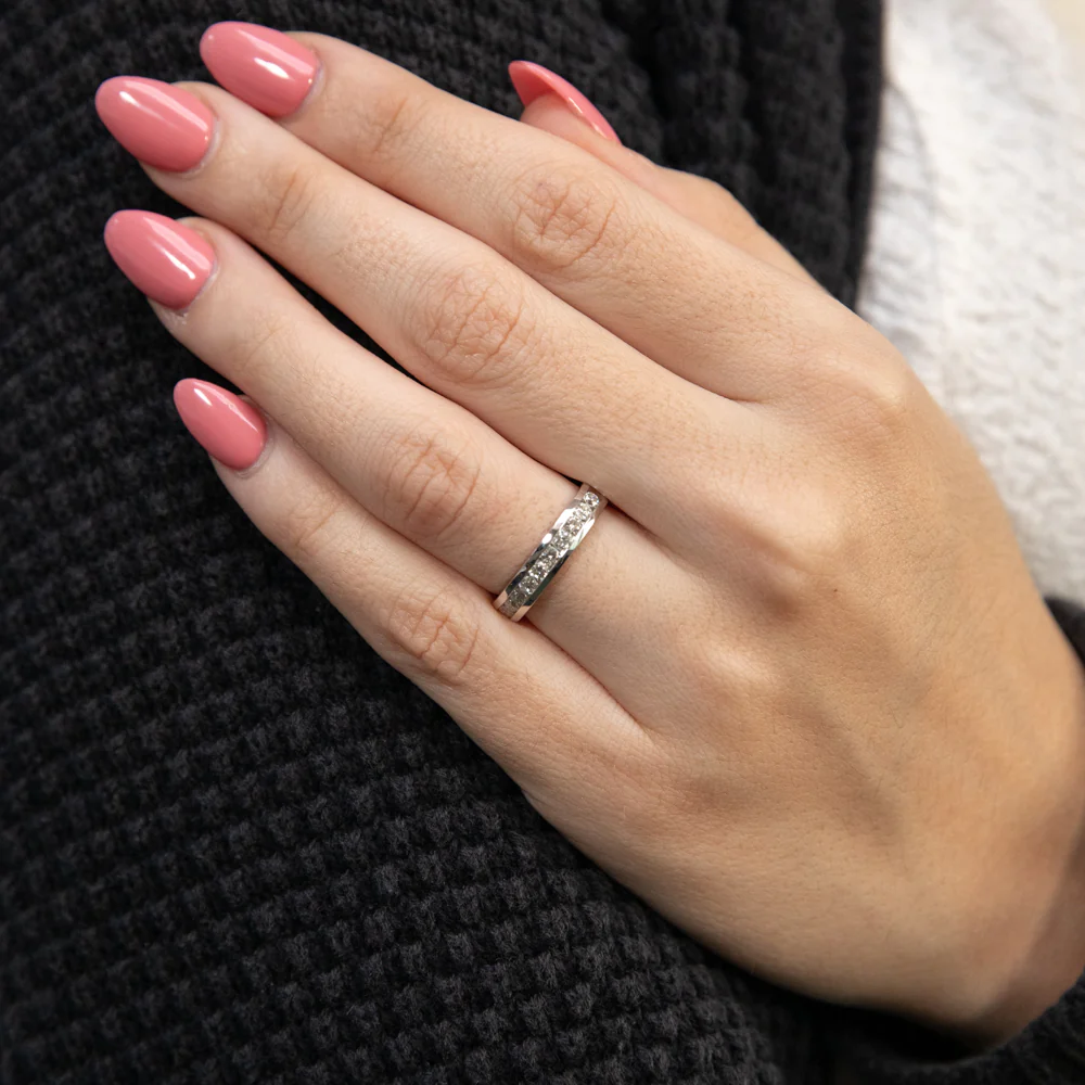 Luminesce Lab Grown Diamond 1/2 Carat Eternity Ring in 9ct White Gold - Image 2
