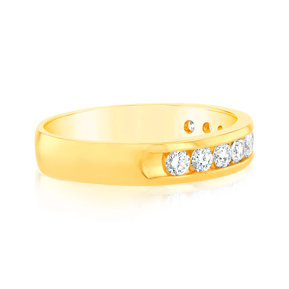 Luminesce Lab Grown Diamond 1/2 Carat Eternity Ring in 9ct Yellow Gold - Image 2