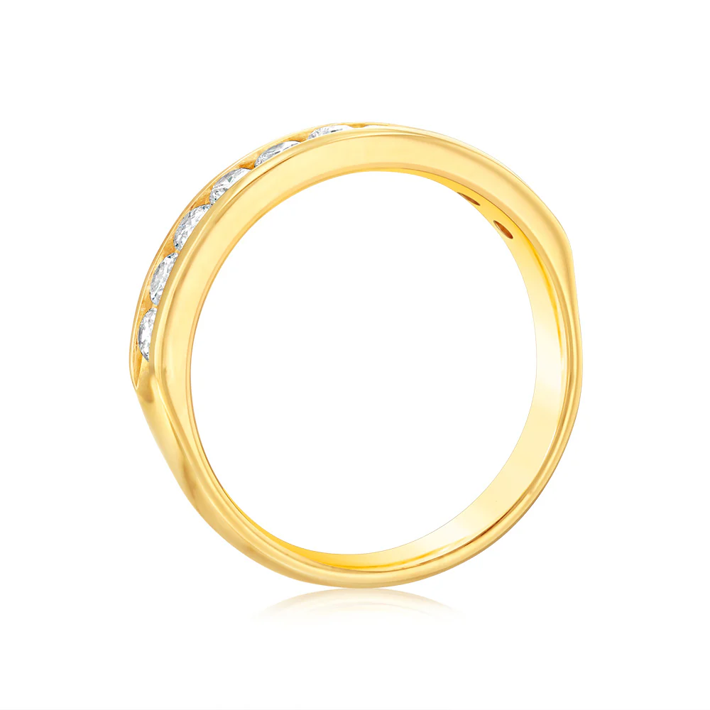 Luminesce Lab Grown Diamond 1/2 Carat Eternity Ring in 9ct Yellow Gold - Image 3