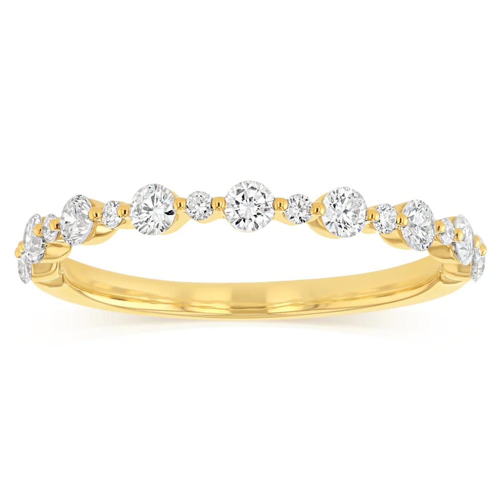 Luminesce Lab Grown Diamond 1/2 Carat Eternity Ring in 9ct Yellow Gold