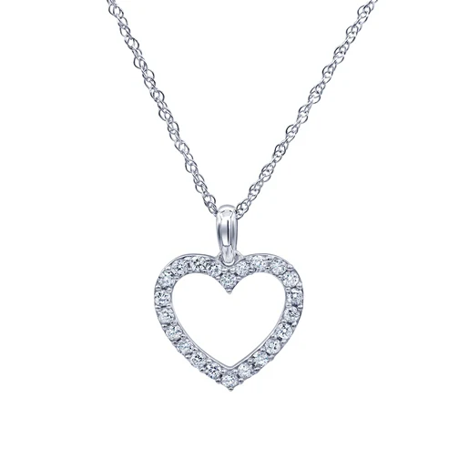 Luminesce Lab Grown Diamond 1/2 Carat Silver Heart Pendant on 45cm Chain