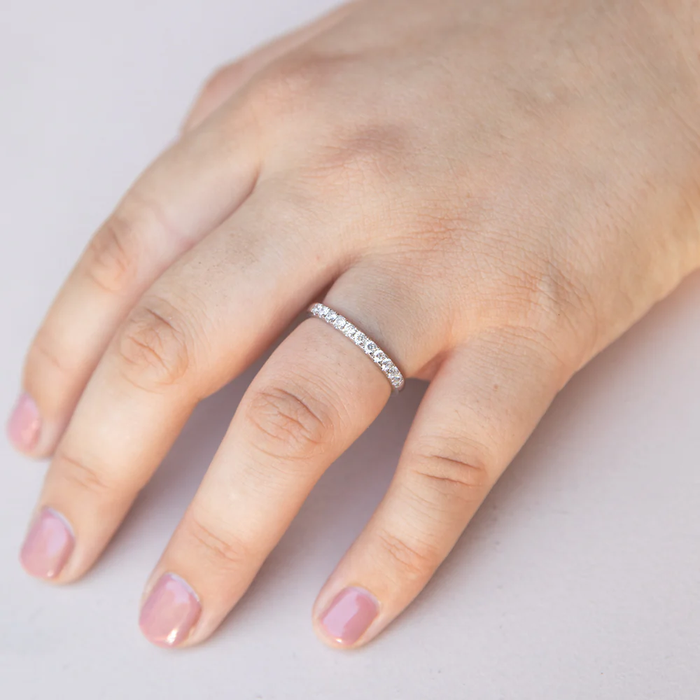 Luminesce Lab Grown Diamond 1/3 Carat Eternity Ring in 9ct White Gold - Image 3